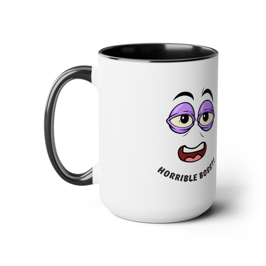 Horrible Boss Two-Tone Coffee Mugs, 15oz